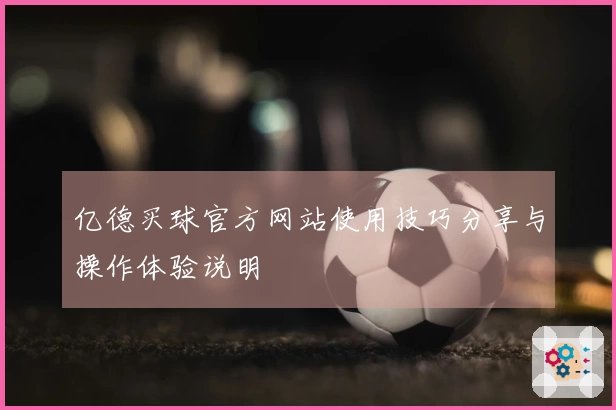 亿德买球官方网站使用技巧分享与操作体验说明